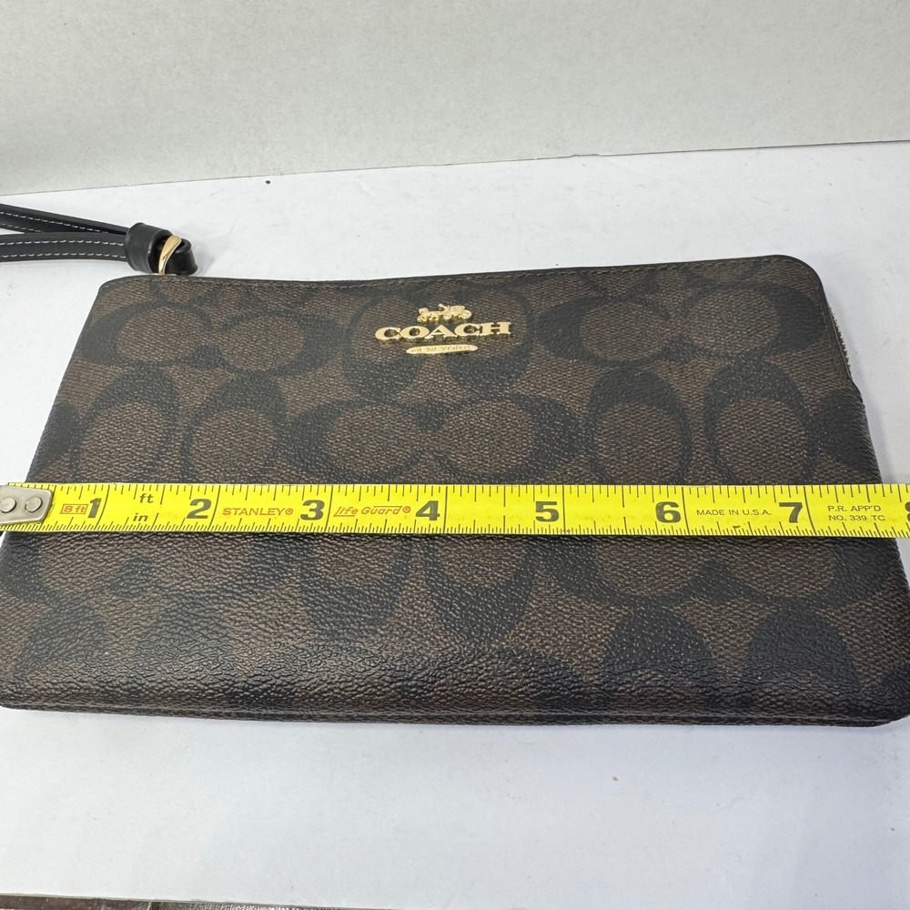 Coach Signature Canvas Brown Wristlet Pouch Wallet Clutch #G2491-CS438 July 2012 - Picture 5 of 8